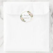 Sticker Rond Russe Blush Cotton Rose Eucalyptus Merci (Sac)