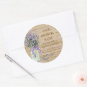 Sticker Rond Russe Country Mason Jar French Lavender Bouquet (Enveloppe)