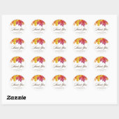 Sticker Rond Russe en chute Feuille Merci Mariage d'automne (Feuille)