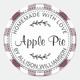 Sticker Rond Russe fait maison Produits de boulangerie Pomme ta