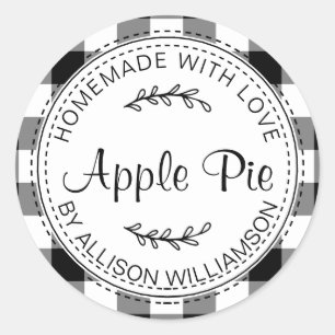 Sticker Rond Russe fait maison Produits de boulangerie Pomme ta