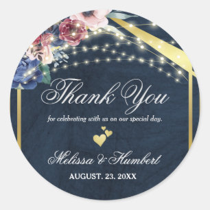 Sticker Rond Russe Marine Bleu Bourgogne Chaîne Mariage