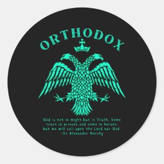Sticker Rond Russe orthodoxe orientale Alexandre Nevsk