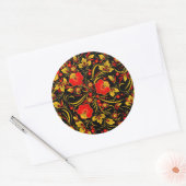 Sticker Rond Russian khokhloma (Enveloppe)