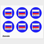 Sticker Rond Russie (Feuille)