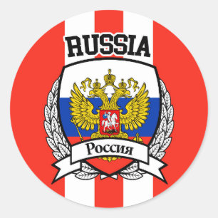 Sticker Rond Russie
