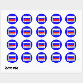 Sticker Rond Russie (Feuille)