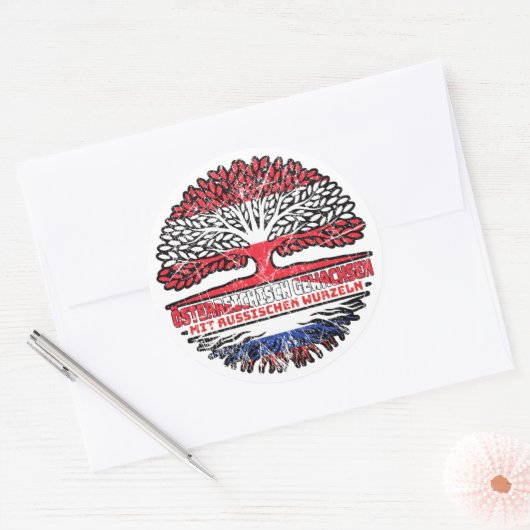 Sticker Rond Russie (Enveloppe)