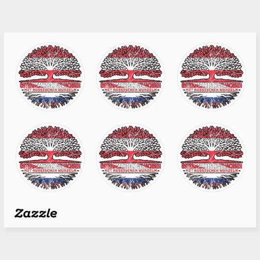 Sticker Rond Russie (Feuille)