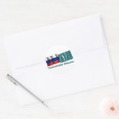 Sticker Rond Russie et Oblast de Sakhaline (Enveloppe)