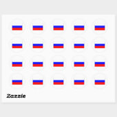 Sticker Rond Russie FLAG International (Feuille)