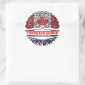 Sticker Rond Russie Russie Canada drapeau des racines de l'arbr (Sac)