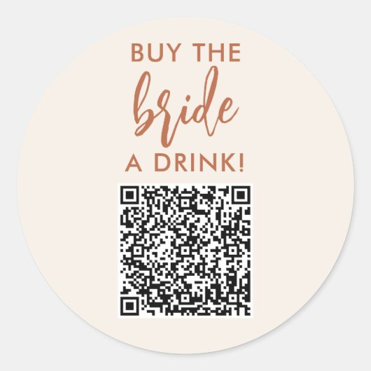 Sticker Rond Rust Acheter The Bride A Drink Bachelorette Party  (Devant)