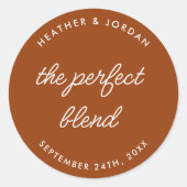 Sticker Rond Rust Le Café Mariage Bland Parfait Faveurs (Devant)