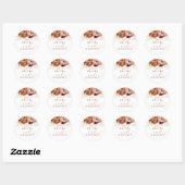 Sticker Rond Rust Terracotta Floral Pampas Mariage en herbe (Feuille)