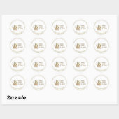 Sticker Rond Rustic Bakery Chef cercle encadré joli logo cuisin (Feuille)