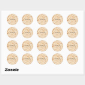 Sticker Rond Rustic Brown Realistic Matzah Texture Graphic (Feuille)