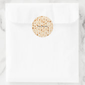 Sticker Rond Rustic Brown Realistic Matzah Texture Graphic (Sac)