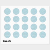 Sticker Rond Rustic Chic Mariage Monogramme Adresse de retour B (Feuille)