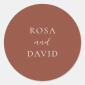 Sticker Rond Rustic Copper Editorial Modern Wedding (Devant)