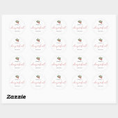 Sticker Rond Rustic Elegant Girl's Berry Premier anniversaire (Feuille)