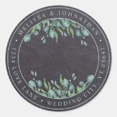 Sticker Rond Rustic Eucalyptus Greenery Adresse de retour (Devant)