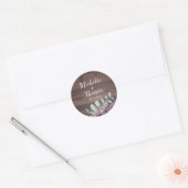 Sticker Rond Rustic Eucalyptus & Lavender Wedding (Enveloppe)