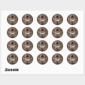 Sticker Rond Rustic Fairytale Princess Rose Dome Mariage
