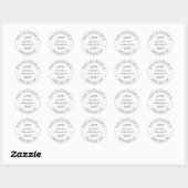 Sticker Rond Rustic Farmhouse cadeau de cuisson personnalisée (Feuille)