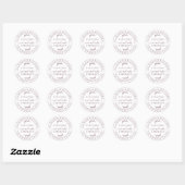 Sticker Rond Rustic Future M. Mme Burgundy Adresse de retour (Feuille)
