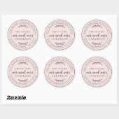 Sticker Rond Rustic Future M. Mme Pink Adresse de retour (Feuille)