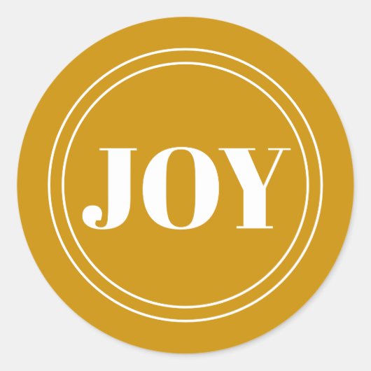 Sticker rond Rustic Gold Joy (Devant)