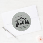 Sticker Rond Rustic Grey Chasse Bachelor Week-end (Enveloppe)