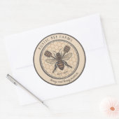 Sticker Rond Rustic Honey Bee Beekeeper Apiary Product (Enveloppe)