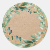 Sticker Rond Rustic kraft Blank Christmas jam ingredient Label (Devant)