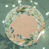 Sticker Rond Rustic kraft Blank Christmas jam ingredient Label