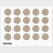 Sticker Rond Rustic kraft Christmas jam ingredient Label  (Feuille)