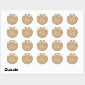 Sticker Rond Rustic Kraft Twinkle Twinkle Prêt à POP (Feuille)