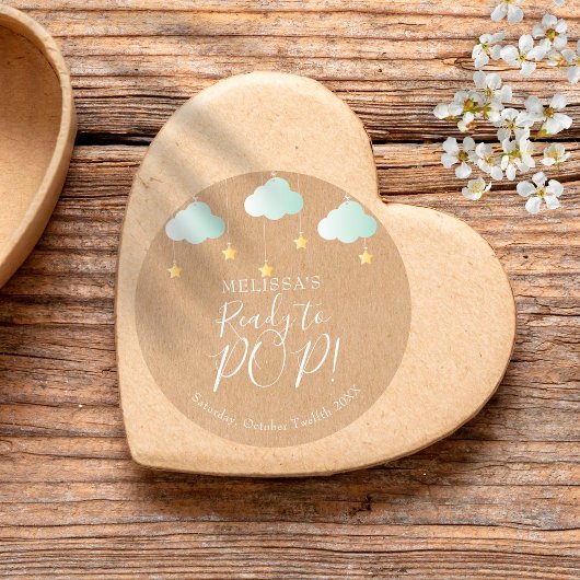 Sticker Rond Rustic Kraft Twinkle Twinkle Prêt à POP