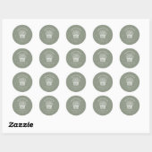 Sticker Rond Rustic Market Garden Douche (Feuille)