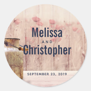 Sticker Rond Rustic Milk