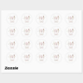 Sticker Rond Rustic Modern Chef Cuisine Stuff Baby shower (Feuille)