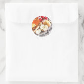 Sticker Rond Rustic Rosh Hashanah Joyeux Nouvel An Pommes Miel (Sac)