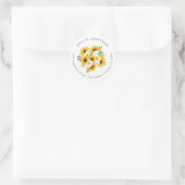 Sticker Rond Rustic Sunflowers Mariage Nom de retour Adresse (Sac)
