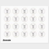 Sticker Rond *~* Rustique AP49 mignonne douce bébé orignal (Feuille)