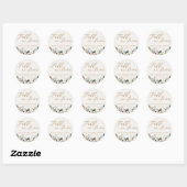 Sticker Rond Rustique Automne Floral Automne Chute en Amour Fêt (Feuille)