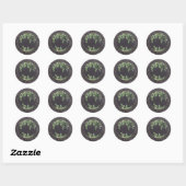 Sticker Rond Rustique Chalkboard Eucalyptus Mariage de verdure (Feuille)