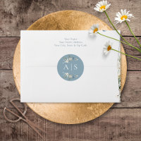 Rustique Dusty Blue Fleurs sauvages & Daisy Mariag