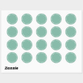 Sticker Rond Rustique Écriture Maison Poussiéreux Vert Jade (Feuille)