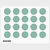 Sticker Rond Rustique Écriture Maison Poussiéreux Vert Jade (Feuille)